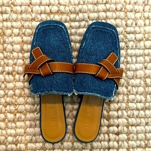 Loewe Denim Gate Mules